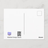 White Strelitzia Blume wird bald gut Postkarte (Rückseite)