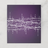 White String Lights on Royal Lila Platzkarte (Außenseite Aufgefaltet)