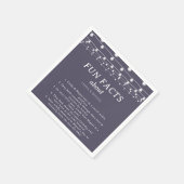 White String Lights Trivia Fun Fakten Hochzeit Serviette (Ecke)