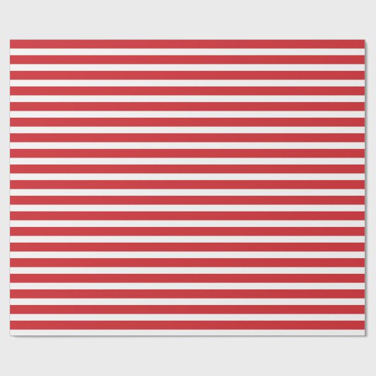 White Strip Weihnachtswrapping Paper Geschenkpapier (Flach)