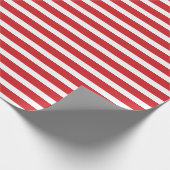 White Strip Weihnachtswrapping Paper Geschenkpapier (Ecke)