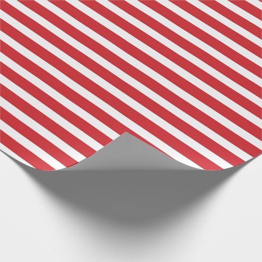 White Strip Weihnachtswrapping Paper Geschenkpapier (Ecke)