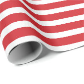 White Strip Weihnachtswrapping Paper Geschenkpapier (Rolleneckpunkt)