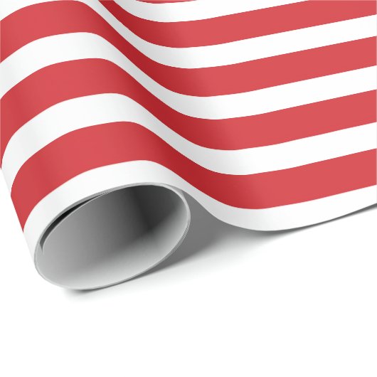 White Strip Weihnachtswrapping Paper Geschenkpapier (Rolleneckpunkt)