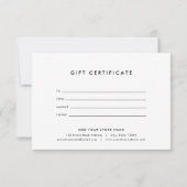 White Stripes & Custom Color Gift Certificate (Rückseite)