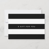 White Stripes & Custom Color Gift Certificate (Vorderseite)