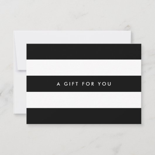 White Stripes & Custom Color Gift Certificate (Vorderseite)