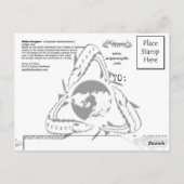 White Sturgeon-Collage-Postcard Postkarte (Rückseite)