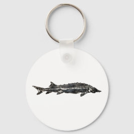White Sturgeon Gyotaku-40-Item Schlüsselanhänger