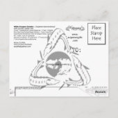 White Sturgeon Gyotaku Collage Card Postkarte (Rückseite)