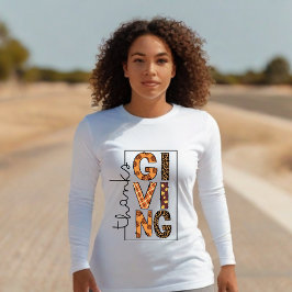 White Stylish Erntedank T-Shirt