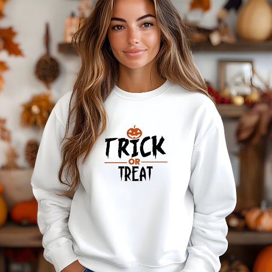 White Stylish Halloween Sweatshirt
