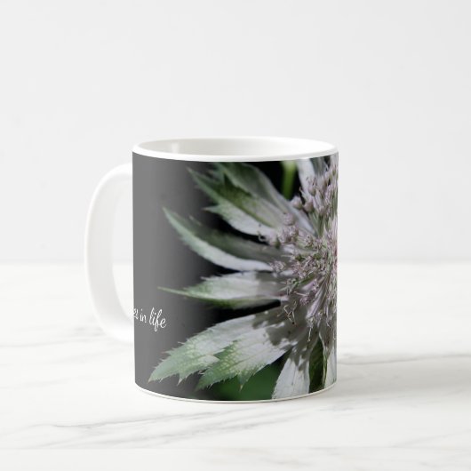 White Summer Blume Kaffeetasse (Vorderseite Links)