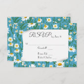 White Summer Daisies for Wedding RSVP (Vorne/Hinten)