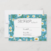 White Summer Daisies for Wedding RSVP Karte (Vorderseite)