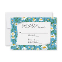 White Summer Daisies for Wedding RSVP