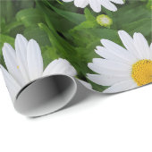 White Summer Daisy Garden Geschenkpapier (Rolleneckpunkt)