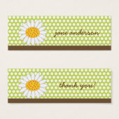 White Summer Daisy Spaß Custom Vielen Dank Gift Ta (Vorne & Hinten)