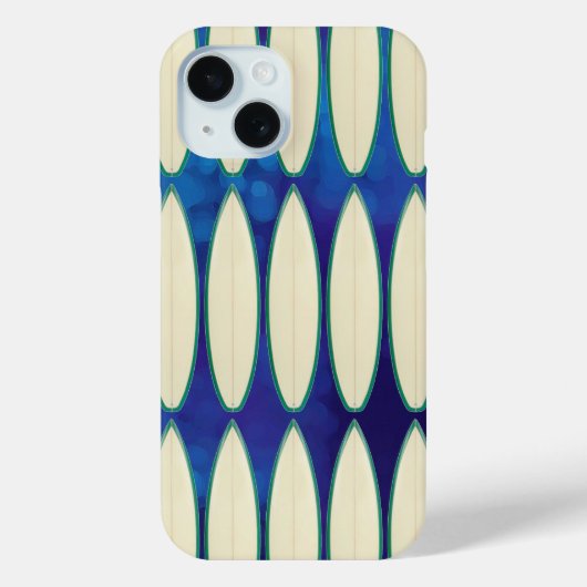white surfboard pattern Case-Mate iPhone hülle (Rückseite)