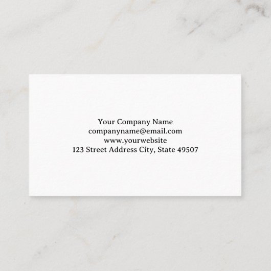 White SUV | Wrenches Visitenkarte (Rückseite)