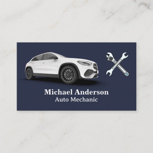 White SUV | Wrenches Visitenkarte (Vorderseite)