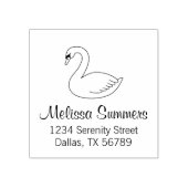 White Swan Adresse 2 Gummistempel (Prägung)