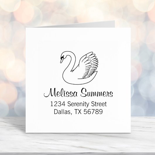 White Swan-Adresse Permastempel