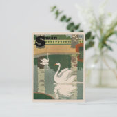 White Swan Alphabet Postkarte (Stehend Vorderseite)