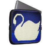 White Swan Artisan Crochet Print Electronics Bag Laptopschutzhülle (Vorne Rechts)