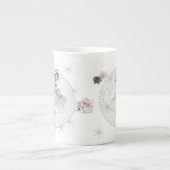 White Swan Ballerina mit Rose Porzellantasse (Vorderseite)