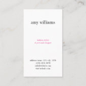 White swan beauty illustration stylish schick card visitenkarte (Rückseite)