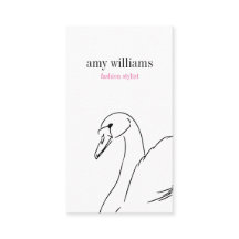 White swan beauty illustration stylish schick card