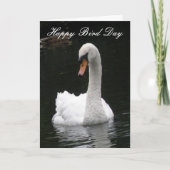 White Swan Custom Birthday Card Karte (Vorderseite)