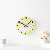 White Swan Design Runde Wanduhr (Zuhause)