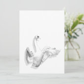 White Swan - Einladung (Stehend Vorderseite)