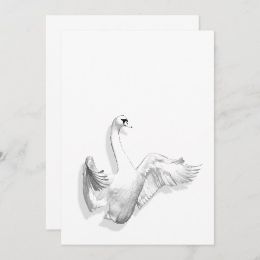 White Swan - Einladung (Vorne/Hinten)