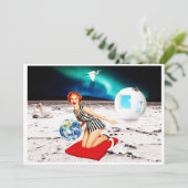 White Swan Einladung (Stehend Vorderseite)