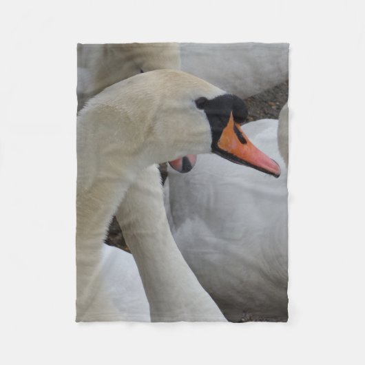White Swan Fleece Blanket (Vorderseite)