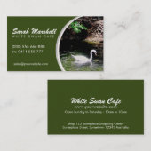 White Swan Green Garden Business Card Visitenkarte (Vorne/Hinten)