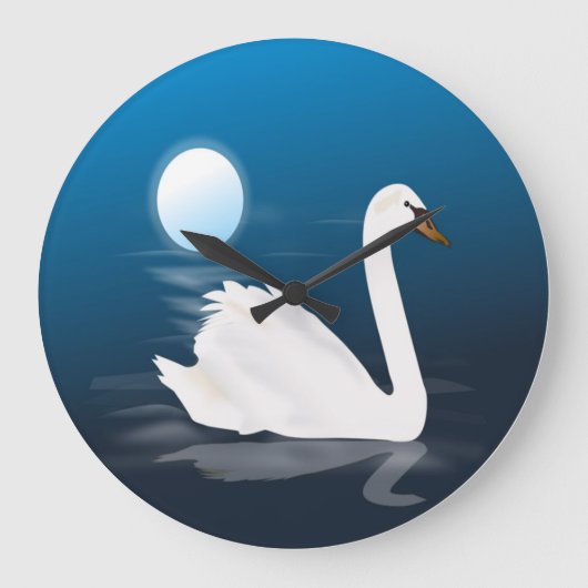 WHITE SWAN GROßE WANDUHR (Vorderseite)