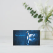 White Swan Grunge Visitenkarten Visitenkarte (Stehend Vorderseite)