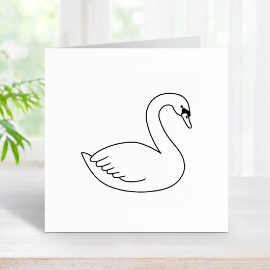 White Swan Gummistempel