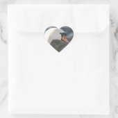 White Swan Heart Sticker (Tasche)