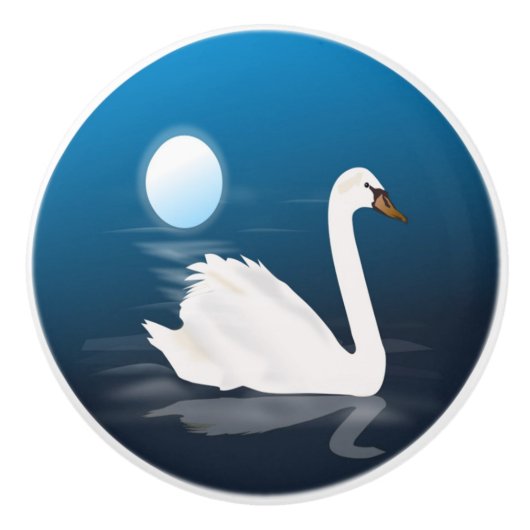 WHITE SWAN KERAMIKKNAUF (Vorderseite)