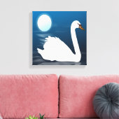 WHITE SWAN LEINWANDDRUCK (Insitu (Wohnzimmer))
