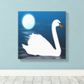 WHITE SWAN LEINWANDDRUCK (Insitu (Holzboden))