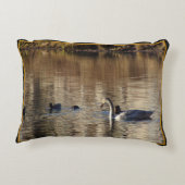 White Swan n Mallard Ducks Accent Pillow Dekokissen (Rückseite)