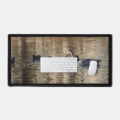 White Swan n Mallard Ducks Mat Schreibtischunterlage (Tastatur & Maus)