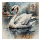 White Swan No 5 Glossy Poster (Vorderseite)