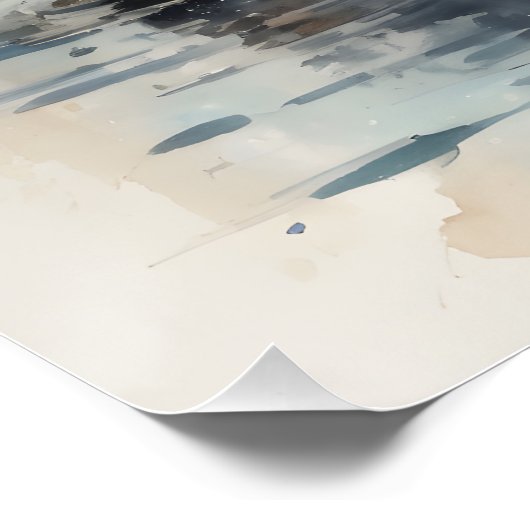 White Swan No 5 Glossy Poster (Ecke)